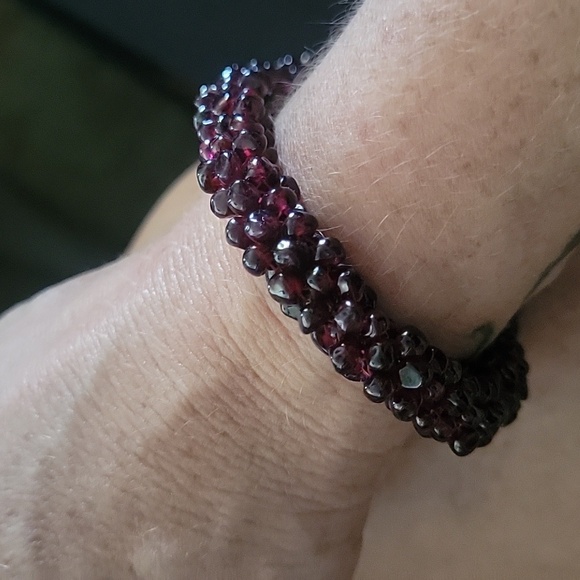 Handcrafted Genuine amethyst beaded bracelet - Picture 5 of 5